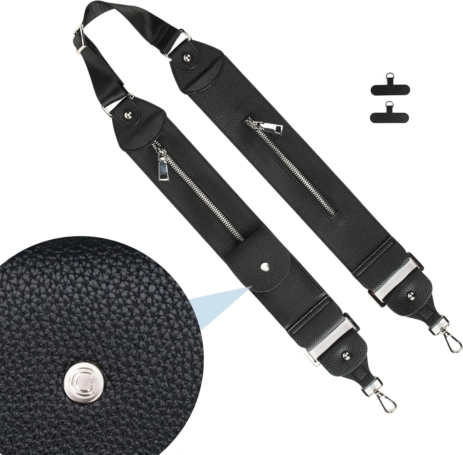 | Stashie Faux Leather | Cell Phone Crossbody Storage Strap | For Travel, Hiking, Concerts, Sporting Events