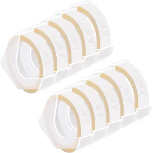 10 Pack Compatible for Dymo 520101 3D Plastic Embossing Label 3/8'' x 9.8' White on Clear Emboss Tape for Organizer Xpress Pro 1570 1595, MoTEX E101 E404 Label Makers