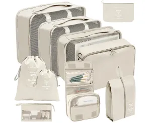 10 Packing Cubes Set for Travel Packing Organizers for Luggage Suitcase,Beige