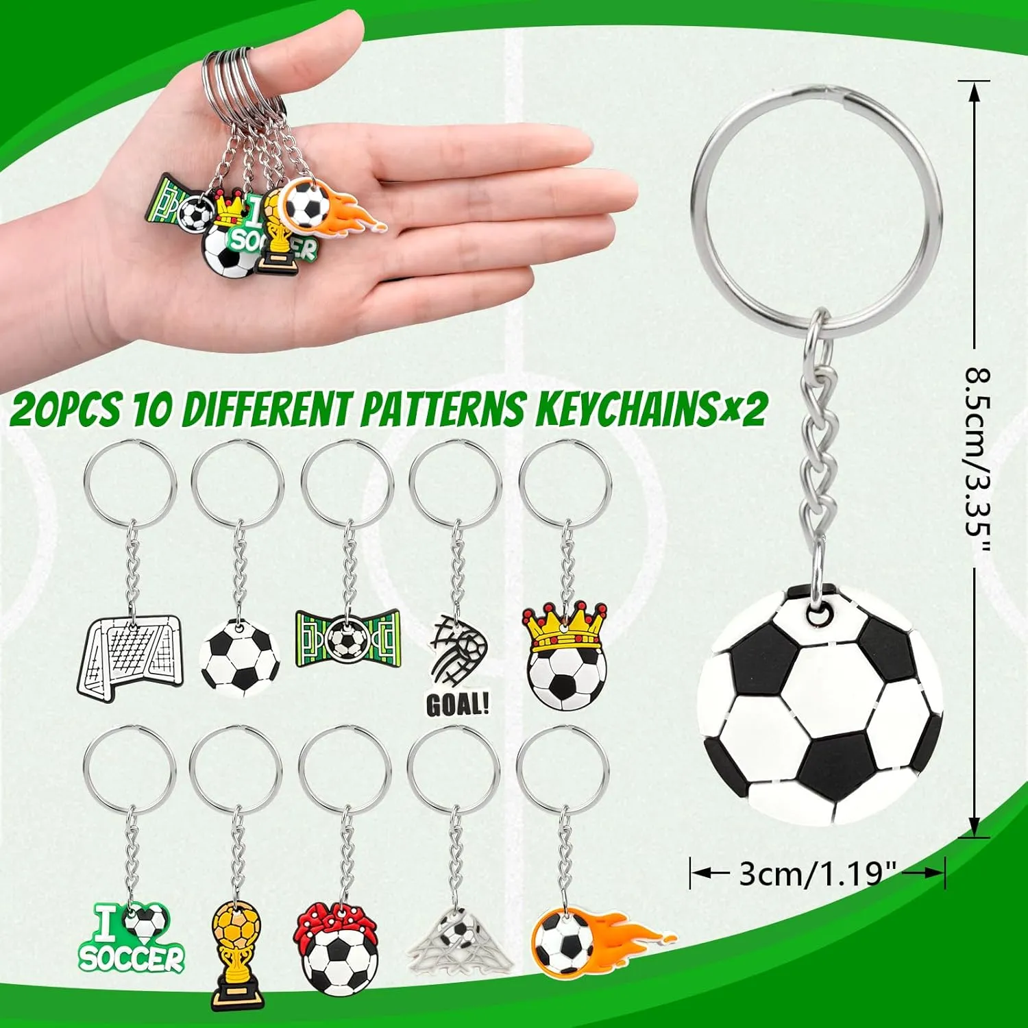 110 Pcs Soccer Party Favors Drawstring Bags with Keychains Silicone Bracelets Stickers Soccer Goodie Bags Gift Bags for Sports Birthday Party Supplies Soccer Themed
