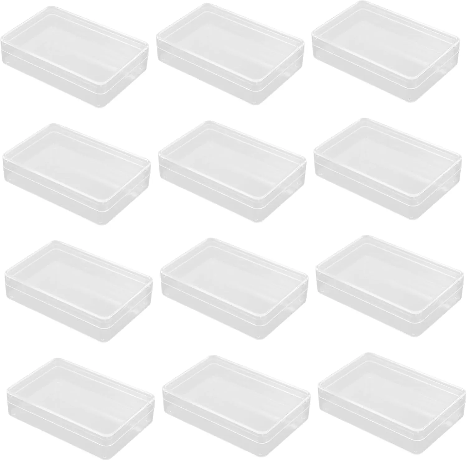 12pcs Poker Cards Storage Boxes Rectangular Plastic Card Deck Case Bulk Playing Boxes