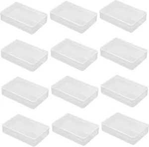 12pcs Poker Cards Storage Boxes Rectangular Plastic Card Deck Case Bulk Playing Boxes