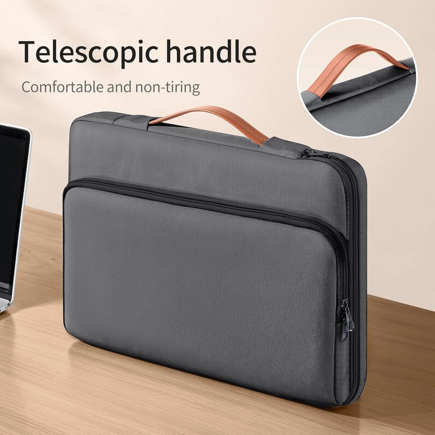 13 14.5 Inch Laptop Bag, 360° Padded Protection Airbag, Waterproof Laptop Sleeve, Compatible with HP Lenovo MacBook Dell, Gift for Men & Women