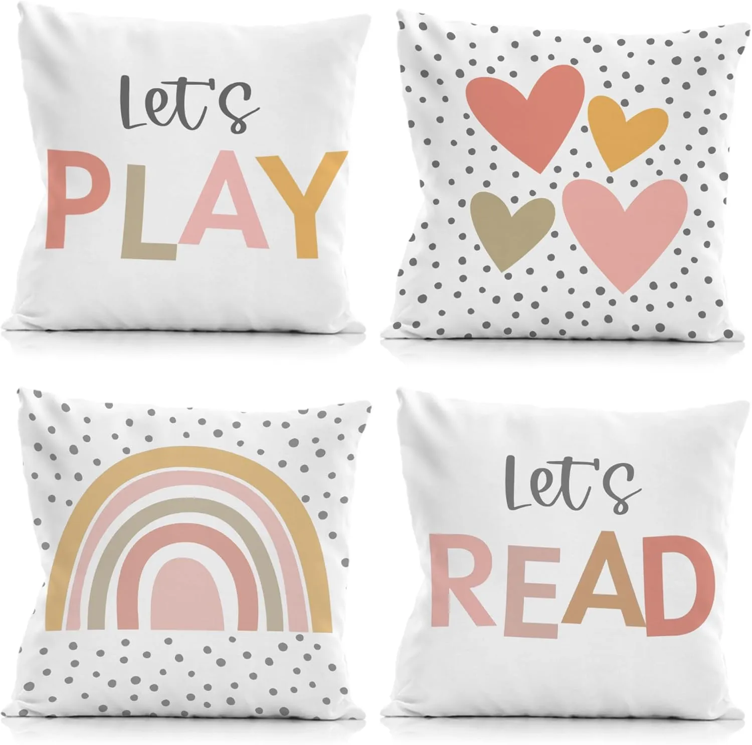 18X18 Pillow Cover Set of 4,Throw Pillow Cover for Bedroom,Throw Pillowcase for Couch,Pillow Cover Decorative063, White