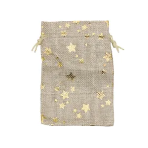 18x24 CM | Original Printed | Printed Potli Jute Bag | Gift Return Gifts Bags |  Drawstring Bags | Pack Of 10