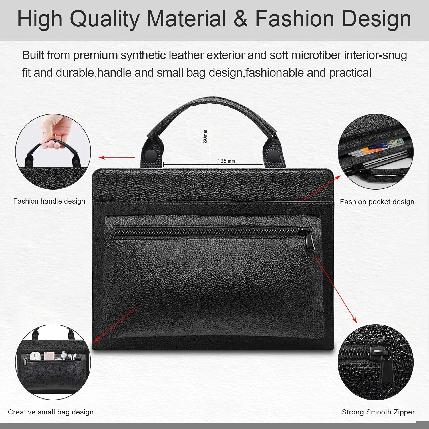 2 in 1 Protective Case Cover   Portable Bag for 13.3" Lenovo Yoga 6 13ARE05 & Google Pixelbook Go & HP Pavilion 13-bbXXXX Laptop[NOT fit Google Pixelbook 12.3/HP Pavilion 13-anXXXX],Black
