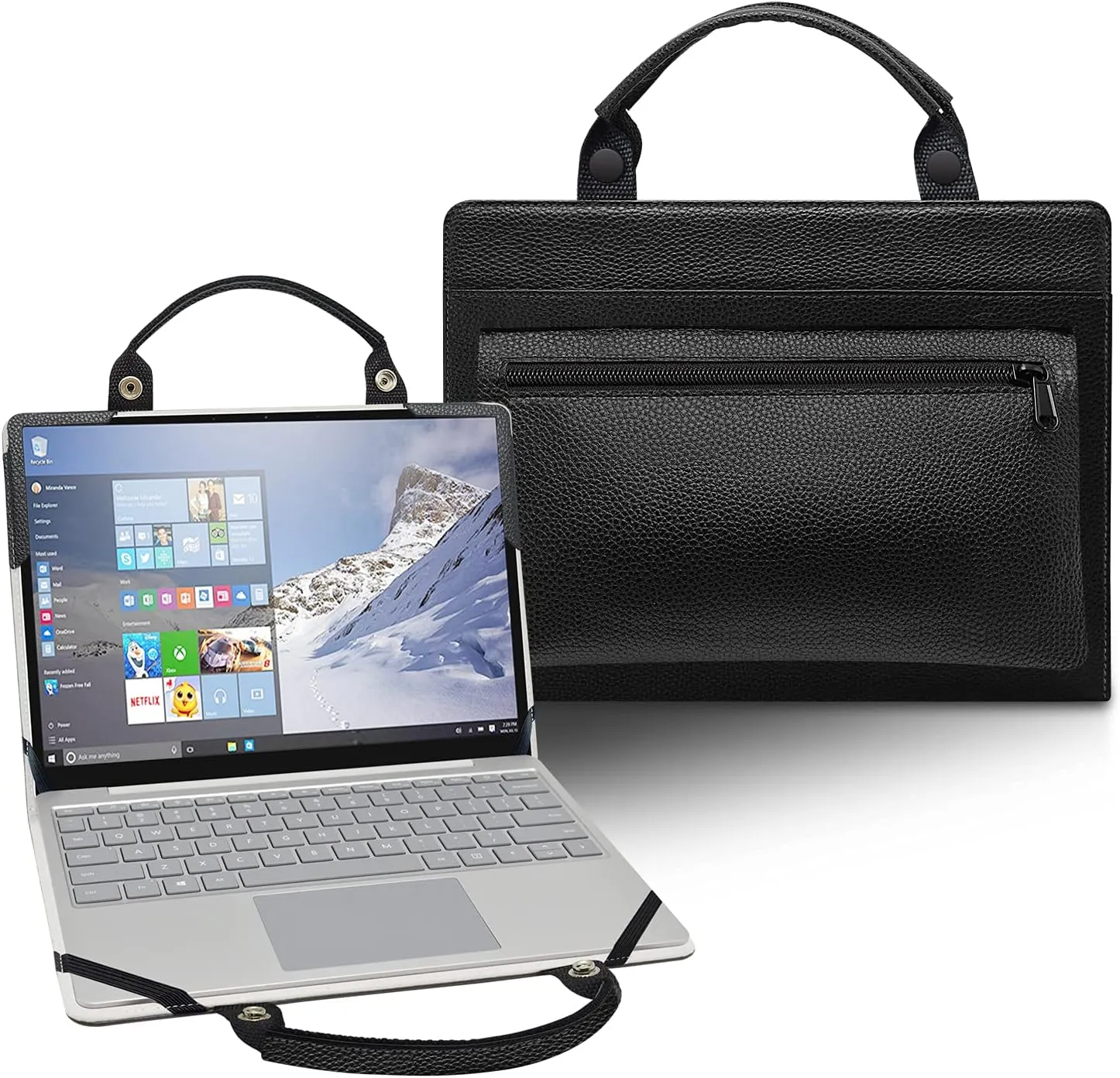 2 in 1 Protective Case Cover   Portable Bag for 13.3" Lenovo Yoga 6 13ARE05 & Google Pixelbook Go & HP Pavilion 13-bbXXXX Laptop[NOT fit Google Pixelbook 12.3/HP Pavilion 13-anXXXX],Black