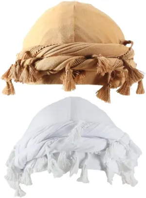 2 Pc Turban Head Wraps for Men Satin Lined Turban for Women Vintage Twist Velvet Durags Gifts
