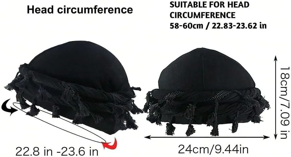 2 Pc Turban Head Wraps for Men Satin Lined Turban for Women Vintage Twist Velvet Durags Gifts