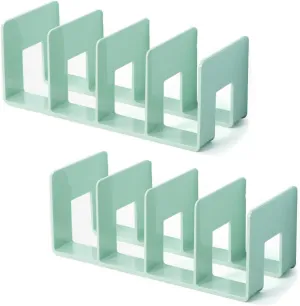 2 Pcs Purse Organizer for Closet, Acrylic Clear Purse Storage Organizers, Closet Organizers and Storage Purse Handbag Divider Holder, 4 Sections Purse Organizers Dividers in Bedroom Office (green)