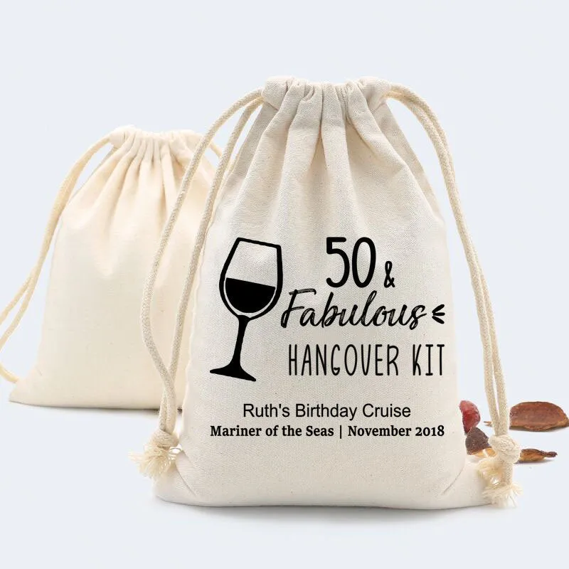 20-50 sets of birthday hangover kit,50th birthday for women,Personalized Party Bags,Fabulous 50 Birthday Party Favor,50th Birthday goody bag