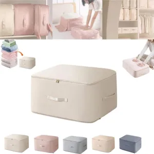 2024 New Space Saving Self Compression Organizer,Compression Duvet Storage Bag Large Capacity,Self Compression Moving Organizer Bags Heavy Duty Moving Bags for Comforters, Beige