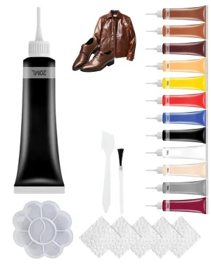 2025 Upgrade Advanced Leather Repair Gel, Leather Repairs for Car Seat Vinyl Repair Kit, Multifunctional Leathers Repair Kits for Car Seat Couch and Jacket Repair Kit (Black)