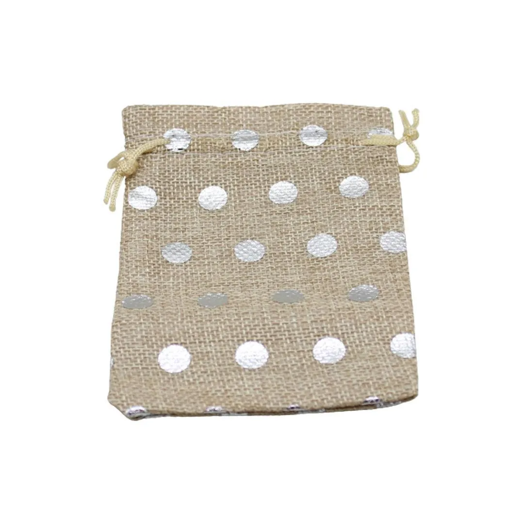 22x31 CM | Original Printed | Printed Potli Jute Bag | Gift Return Gifts Bags |  Drawstring Bags | Pack Of 10