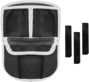 3 Mesh Pockets Front Trunk Lid Organizer Frunk Tool Storage Bag For Can Am Ryker 600 900 Sport Rally Edition 2019-2025 Accessories (Black w/Gray Piping)
