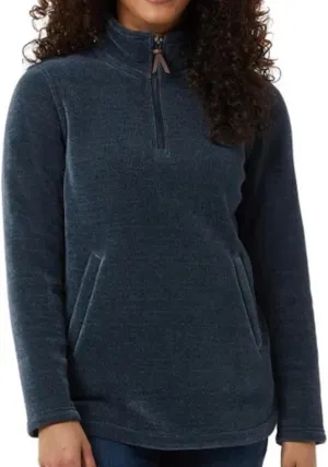 32 Degrees Heat Women's Mock Neck Fleece 1/4 Zip Pullover Sweater with Pockets