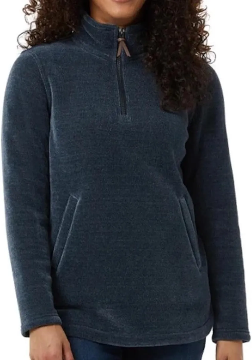 32 Degrees Heat Women's Mock Neck Fleece 1/4 Zip Pullover Sweater with Pockets
