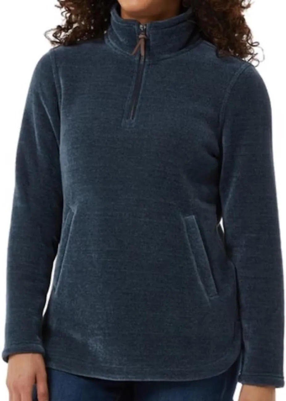 32 Degrees Heat Women's Mock Neck Fleece 1/4 Zip Pullover Sweater with Pockets