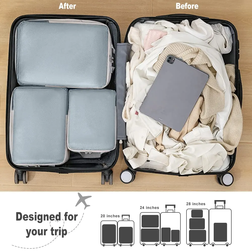 4 Pack Expandable Compression Packing Cubes for Blue HLC084
