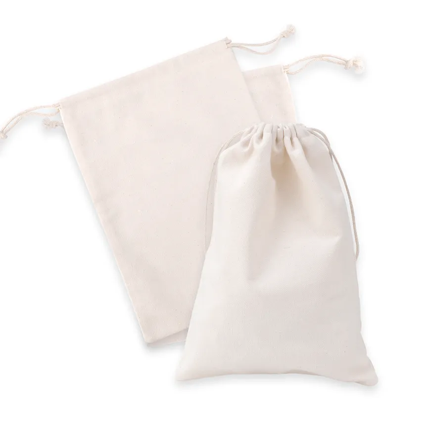 50pcs of 30cm x 40cm 10oz Canvas Calico Drawstring Storage Linen Gift Bags, Best linen bags, Linen Drawstring bags