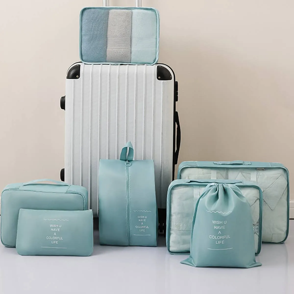6 SET PACKING CUBES FOR SUITCASES_CWAB0542: WHITE