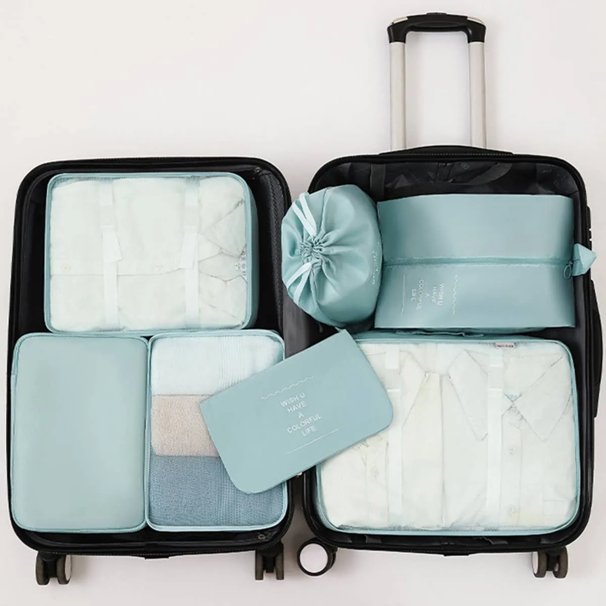 6 SET PACKING CUBES FOR SUITCASES_CWAB0542: WHITE