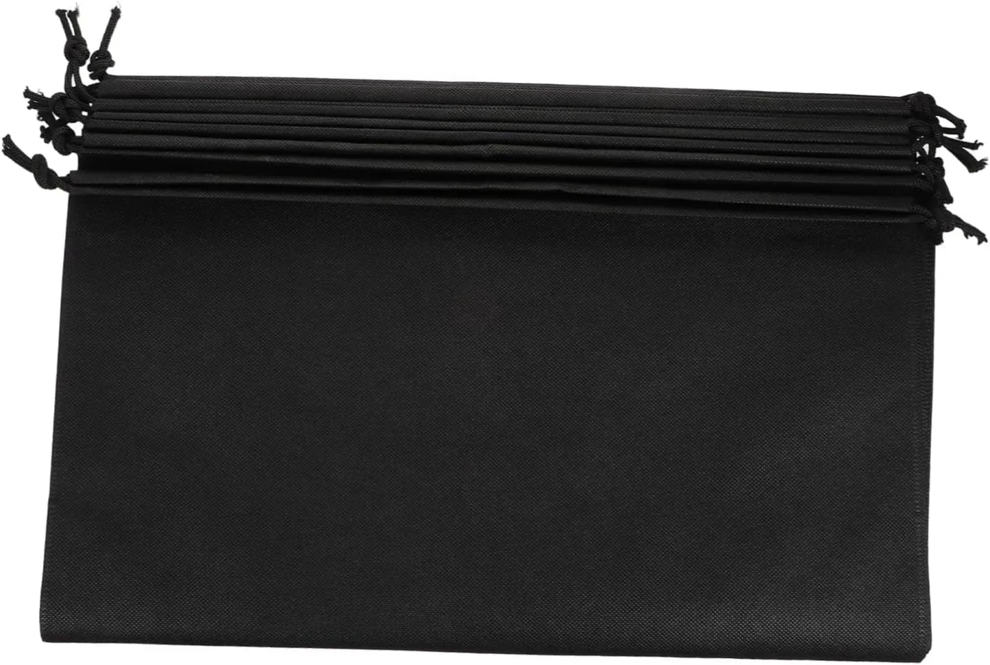 6pcs Shoe Storage Bag Storage Organizer Drawstring Shoe Bags Travel Large Organizer Pouch Non-woven Fabric Black
