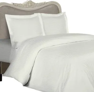 8PC ITALIAN 600TC Egyptian Cotton DOWN ALTERNATIVE COMFORTER Bed in a Bag - Sheet, Duvet Queen Ivory St