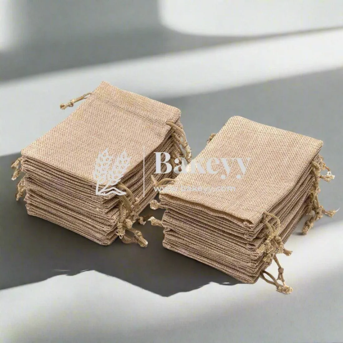 8x10 CM | Jute Potli Bag | Gift Return Gifts Bags| Natural Jute Colour | Drawstring Bags
