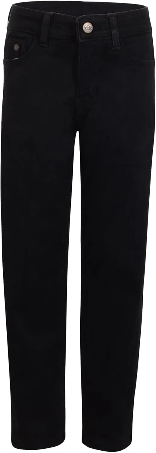 A2Z Kids Boys Relaxed Straight Fit Boot Cut Dark Blue Jeans for Teens Stretchy Comfortable Cotton Loose Fit Jeans 5-13 Years