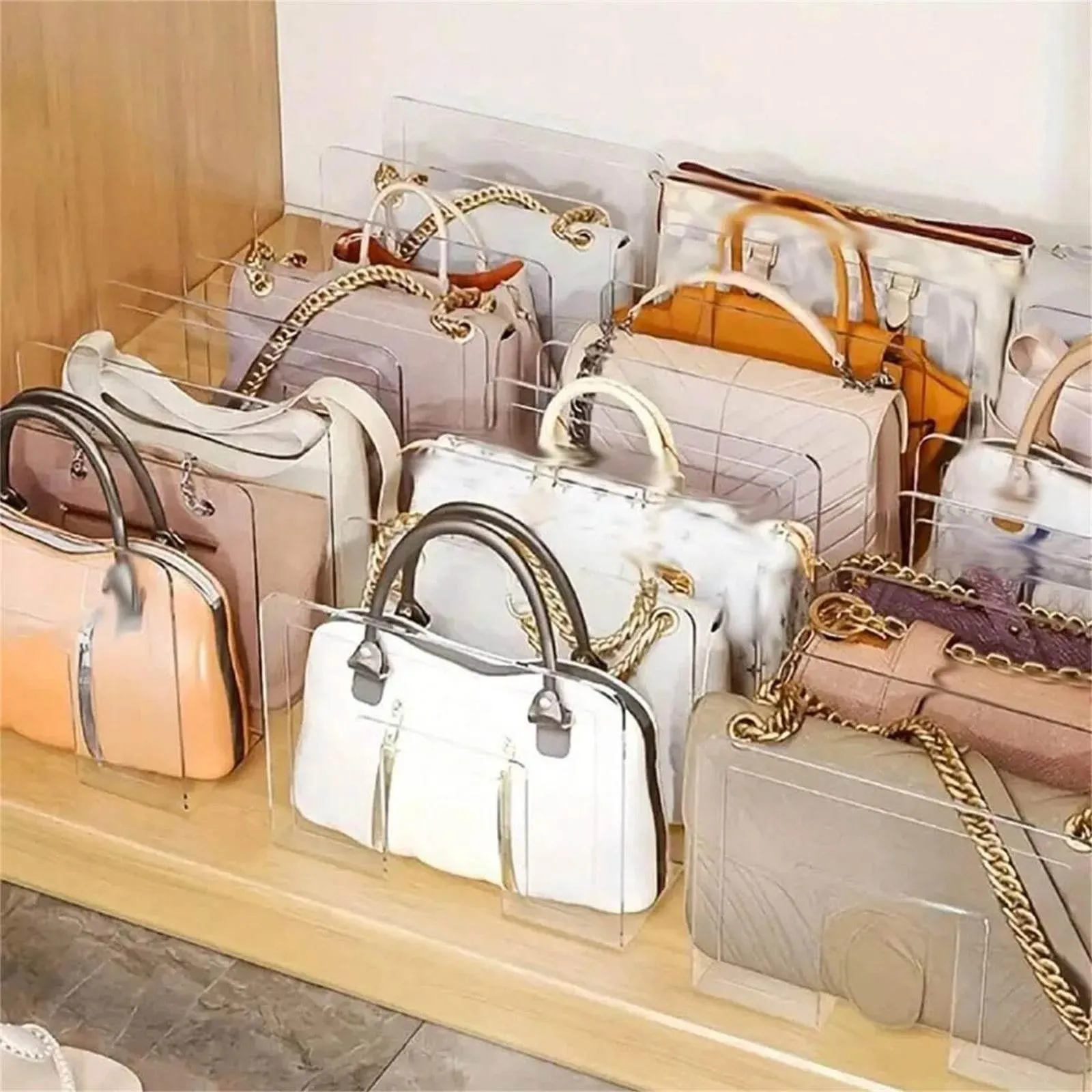 Acrylic Handbag Rack - Modern Purse Organizer Display