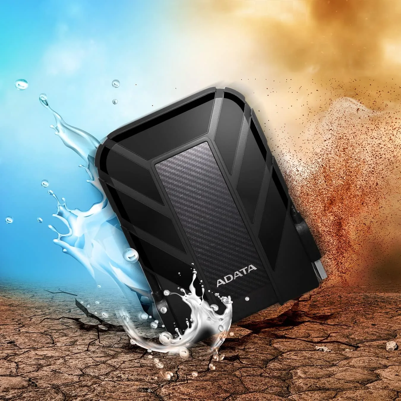 ADATA HD710 Pro 4TB USB 3.1 IP68 Waterproof/Shockproof/Dustproof Ruggedized External Hard Drive, Black (AHD710P-4TU31-CBK)