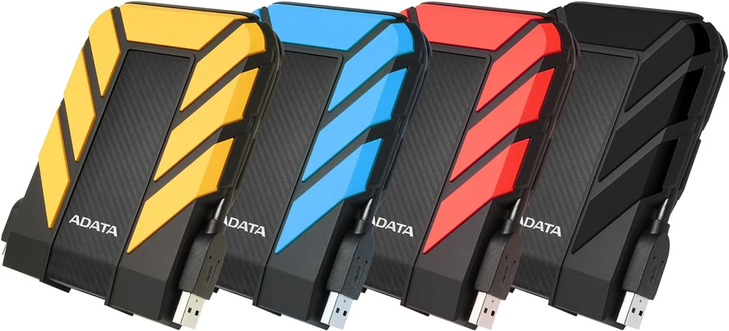 ADATA HD710 Pro 4TB USB 3.1 IP68 Waterproof/Shockproof/Dustproof Ruggedized External Hard Drive, Black (AHD710P-4TU31-CBK)