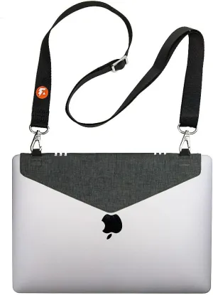 Adhesive Crossbody Laptop Carrier – Bag Sleeve Case Alternative – MEDIUM – Fits Acer, Apple, Google, HP, Microsoft