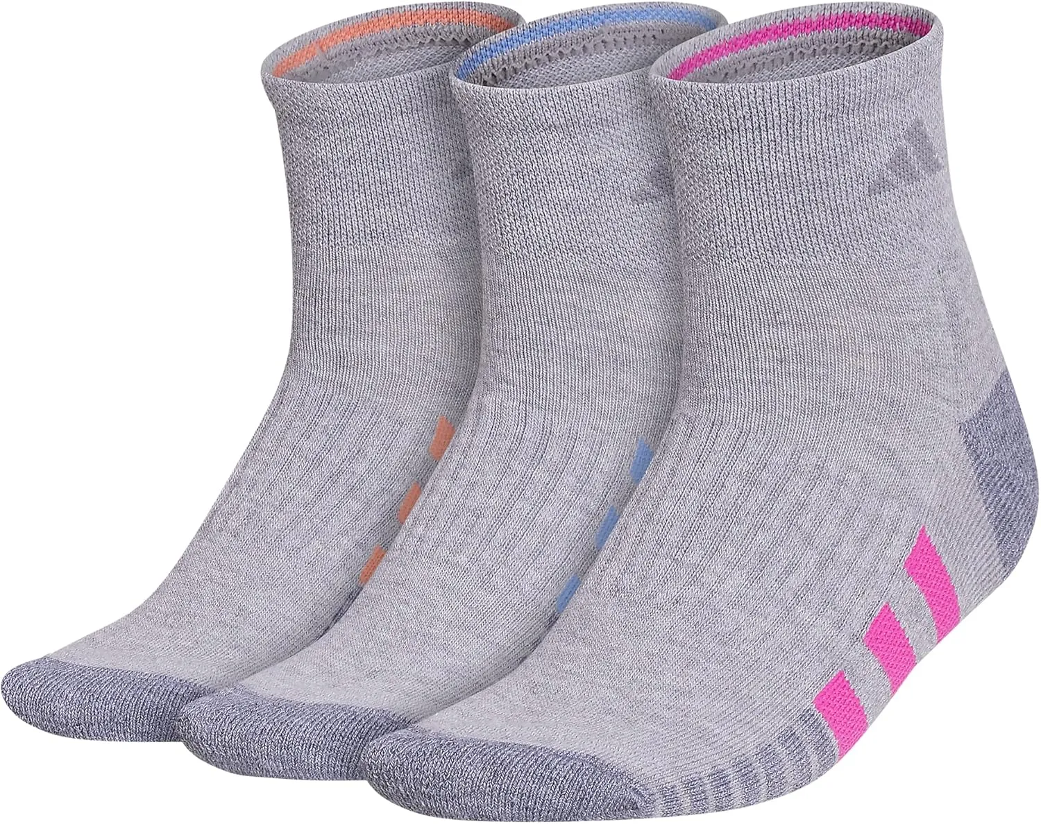 adidas Women's Cushioned Quarter Socks (3-pair) With Arch Compression
