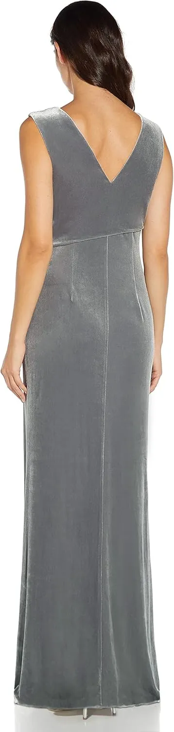 Adrianna Papell Women's Velvet Mermaid Gown