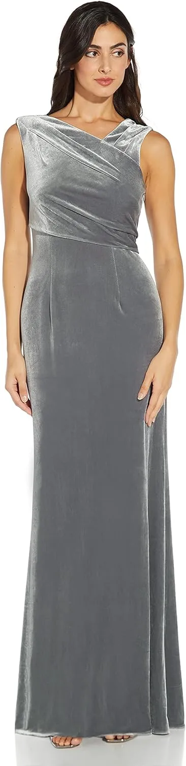 Adrianna Papell Women's Velvet Mermaid Gown