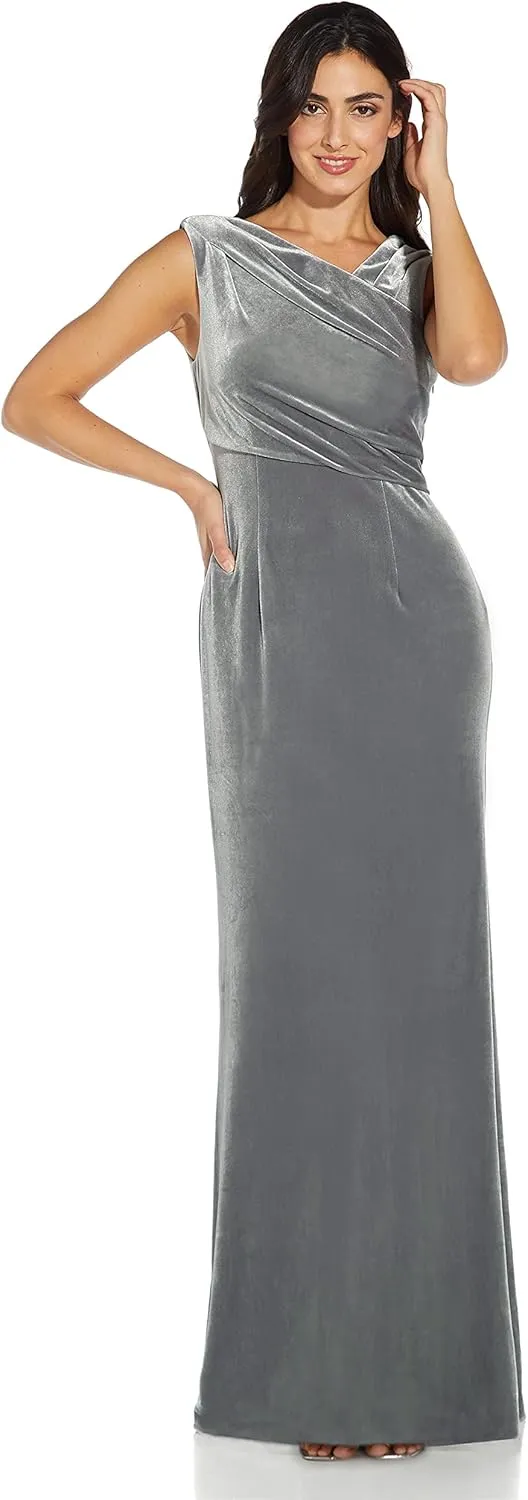 Adrianna Papell Women's Velvet Mermaid Gown