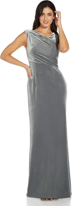 Adrianna Papell Women's Velvet Mermaid Gown