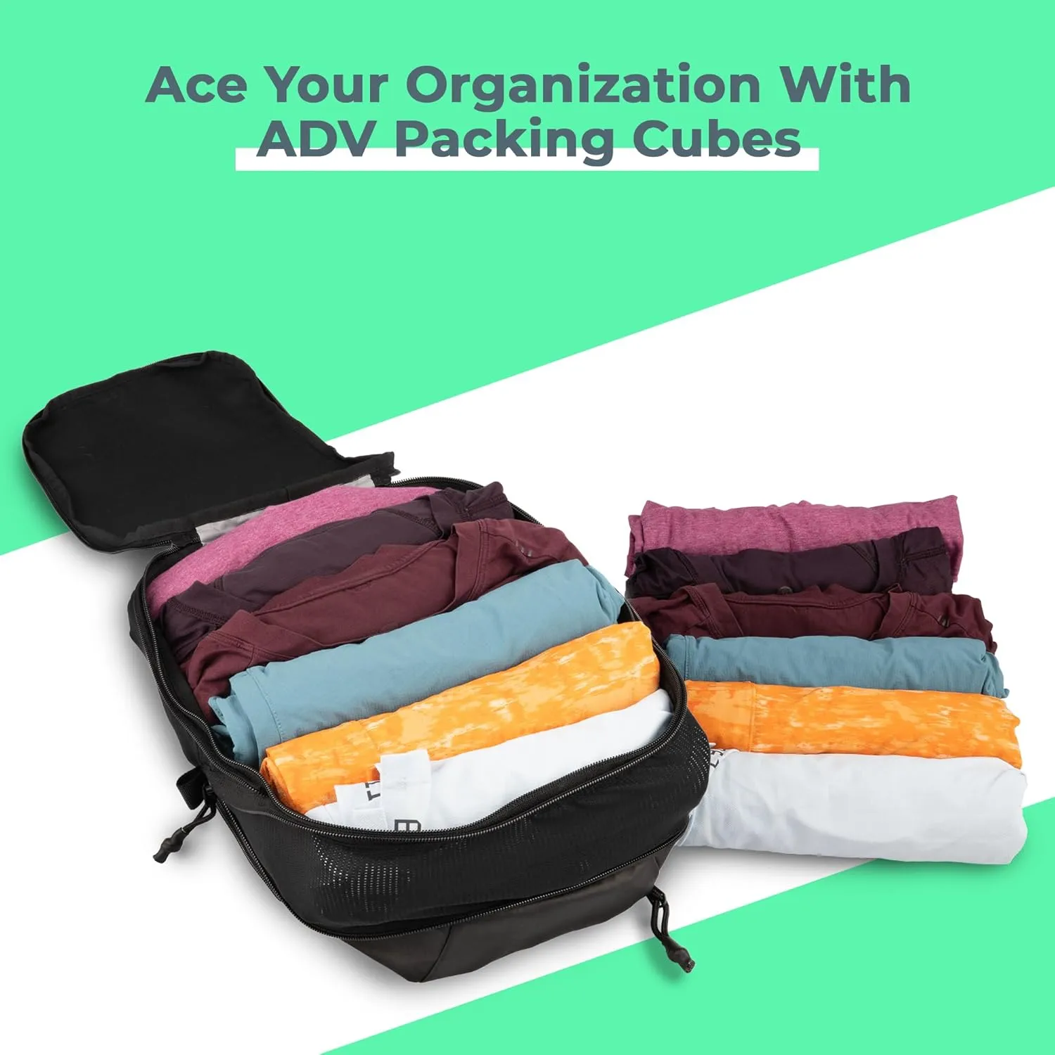 ADV Packing Cubes - Premium Weatherproof Kordra Nylon Packing Bags- Organize and Protect Your Travel Essentials with ADV Travel Compression Bags!