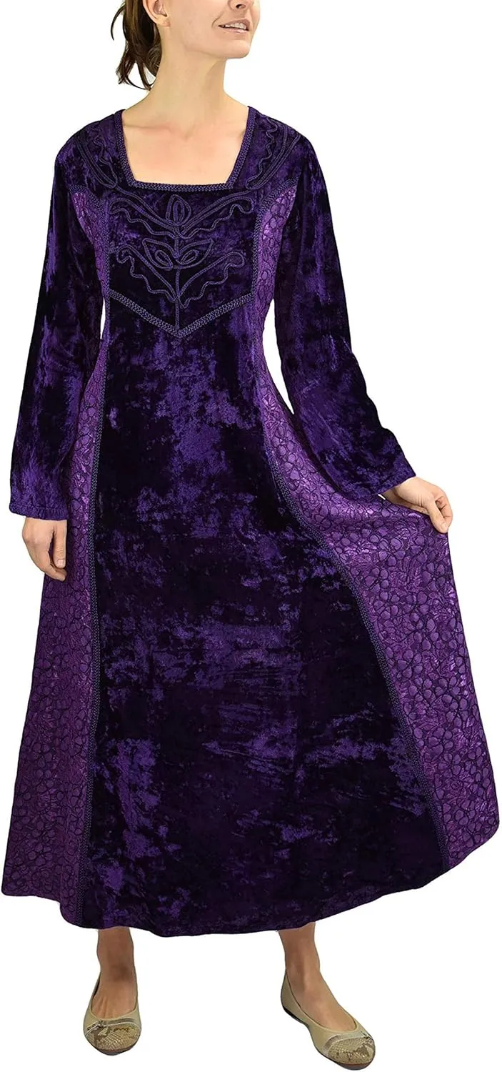 Agan Traders Women's 2025 Renaissance Vintage Long Dress Gown Maxi