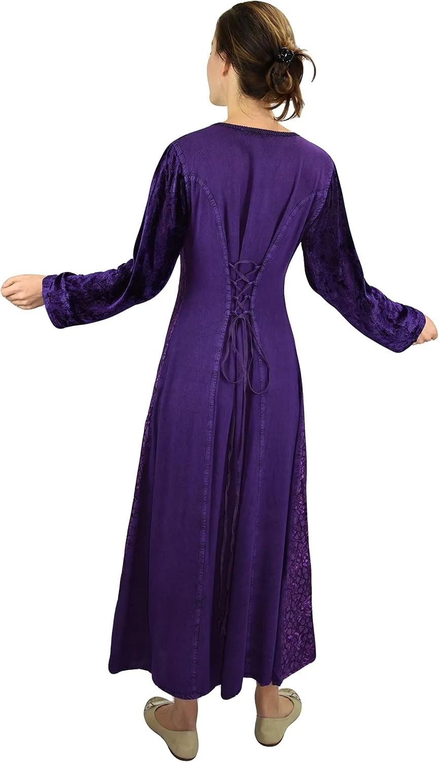 Agan Traders Women's 2025 Renaissance Vintage Long Dress Gown Maxi