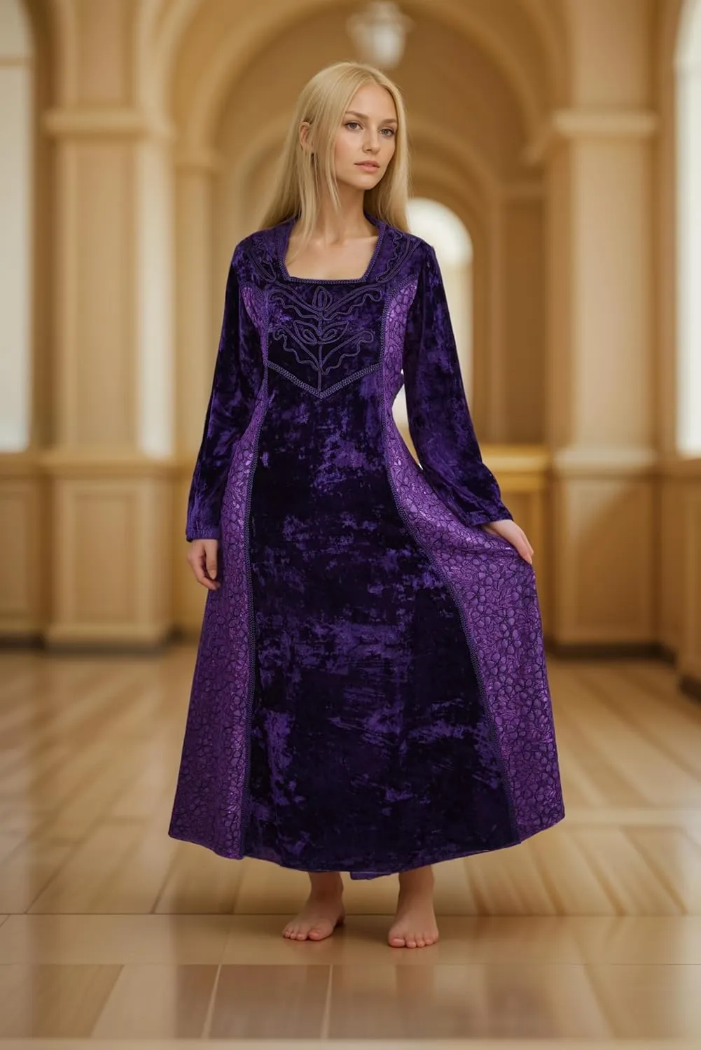 Agan Traders Women's 2025 Renaissance Vintage Long Dress Gown Maxi