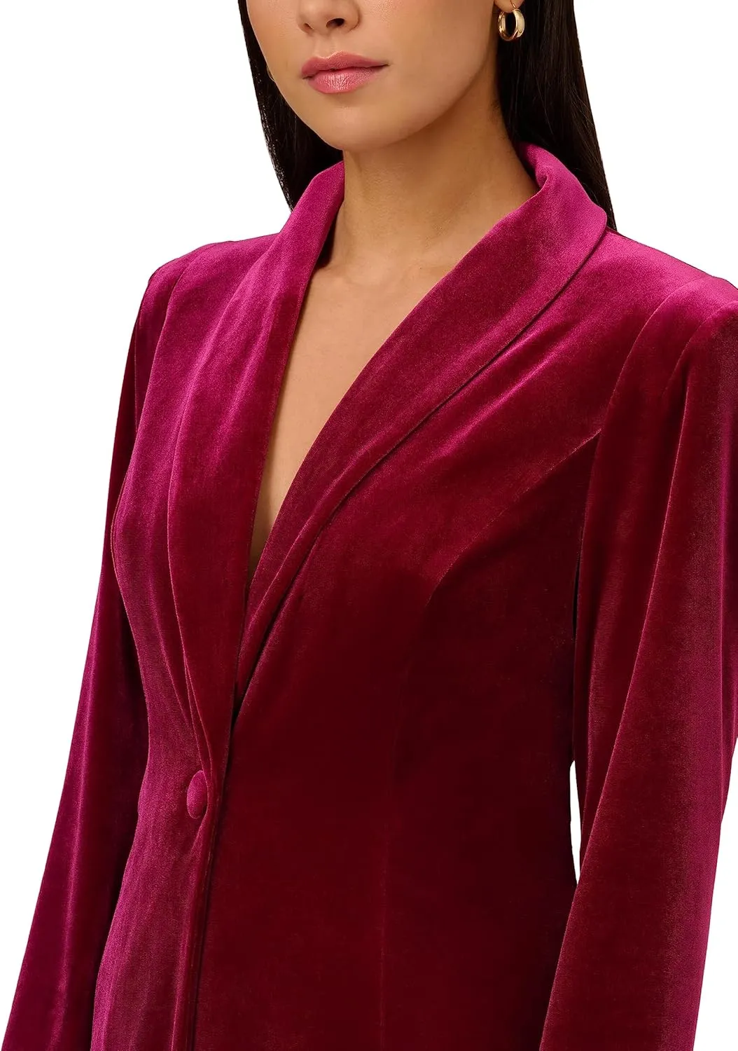 Aidan Mattox Women's Velvet Tuxedo Dress