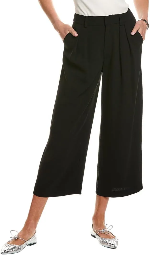 alice   olivia Pompey High-Rise Gaucho Pleat Pant
