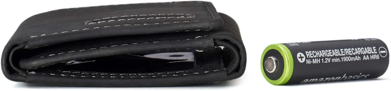 Alpine Swiss Men's Leon RFID Trifold Pocket Wallet – Genuine Leather Wallet for Men, Slim Design with ID Window & Multiple Card Slots, Classic RFID Safe Pocket Wallet in gift box