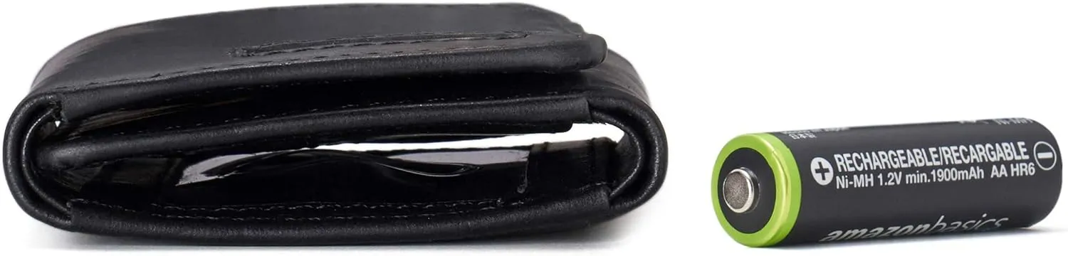 Alpine Swiss Men's Leon RFID Trifold Pocket Wallet – Genuine Leather Wallet for Men, Slim Design with ID Window & Multiple Card Slots, Classic RFID Safe Pocket Wallet in gift box