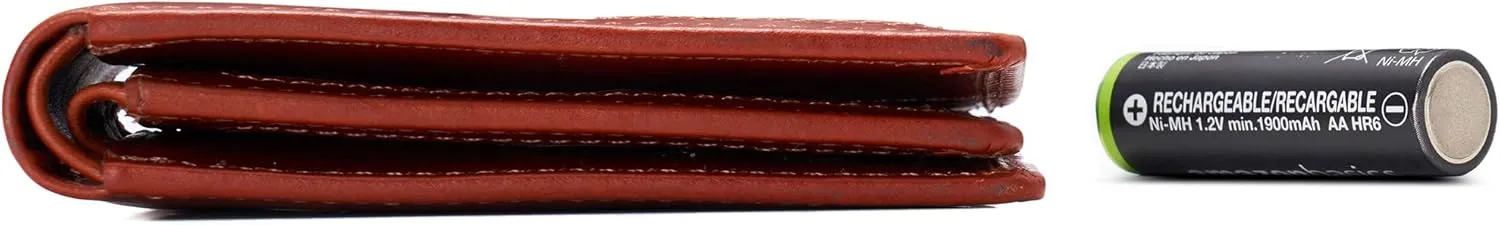 Alpine Swiss Mens Nolan Bifold Commuter Wallet Cowhide Leather RFID Safe Comes in a Gift Box