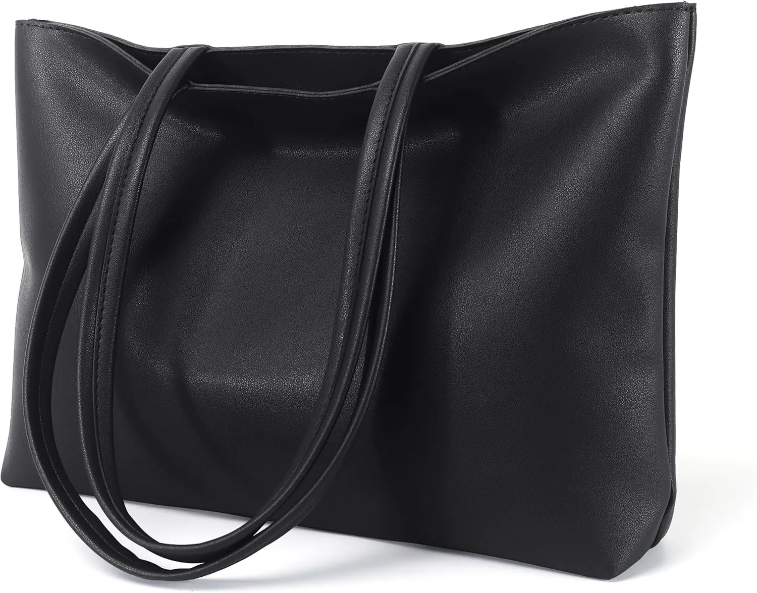 ALUWU Tote Bag for Women with Zipper Faux Leather Shoulder Handbags Work Purses