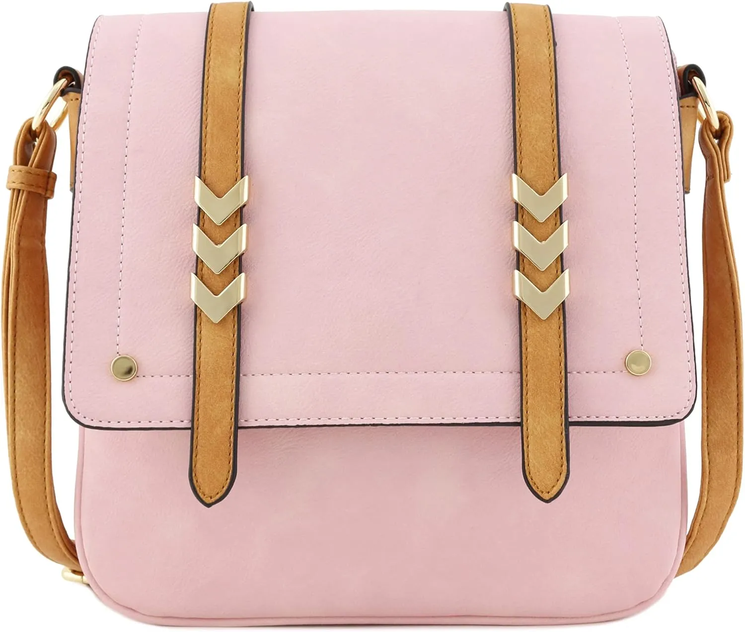 ALYSSA Double Compartment Large Flapover Crossbody Bag